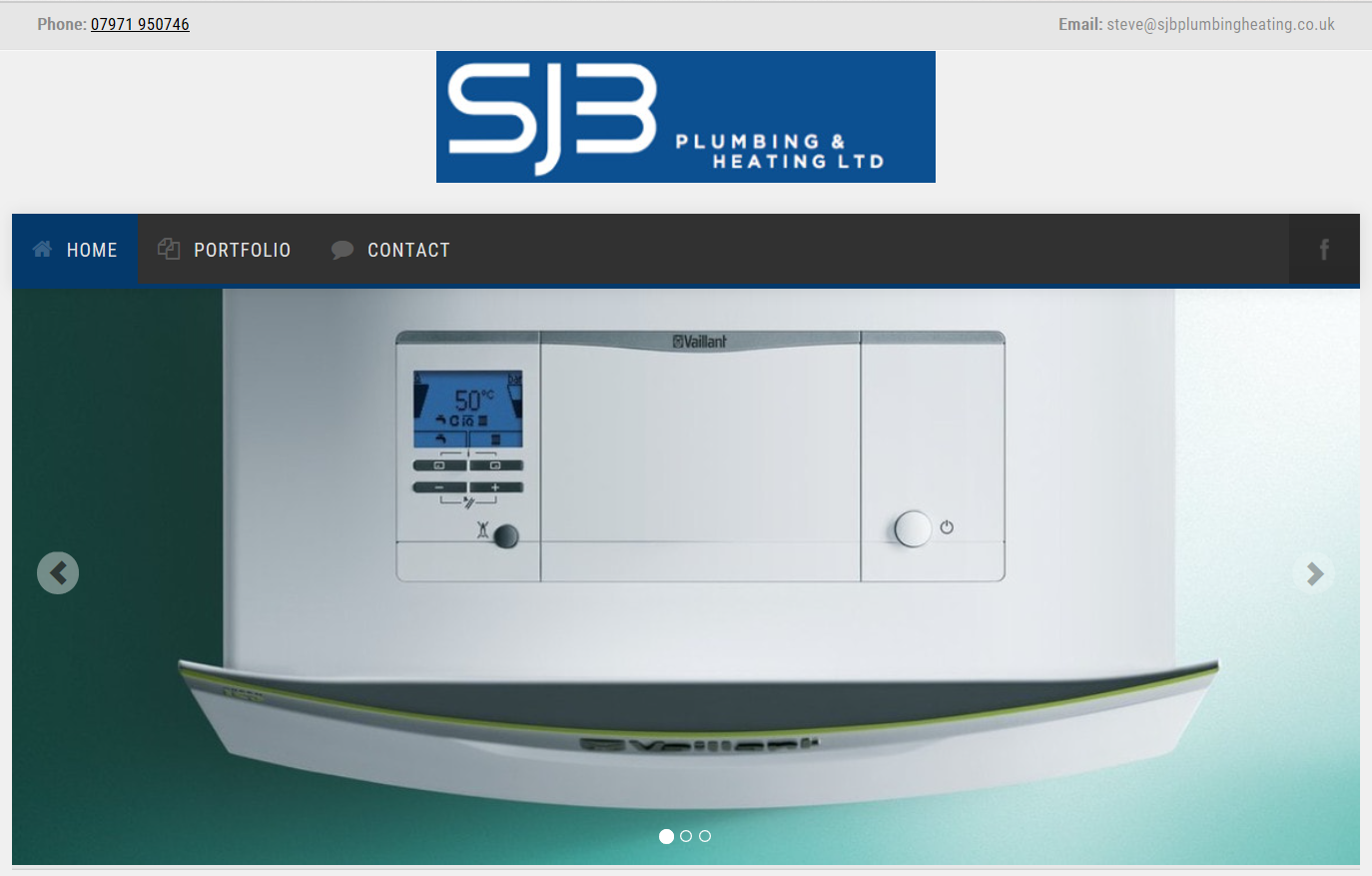SJB Plumbing and heating website