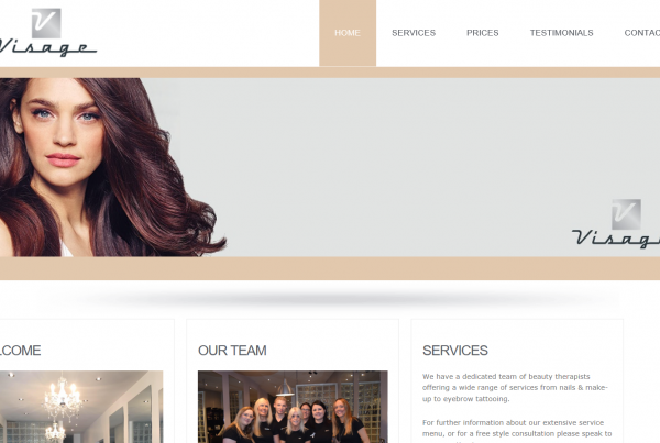 Visage hair and beauty website